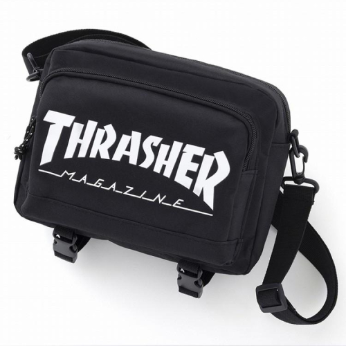 袋我走【THRASHER 黑色側背包】