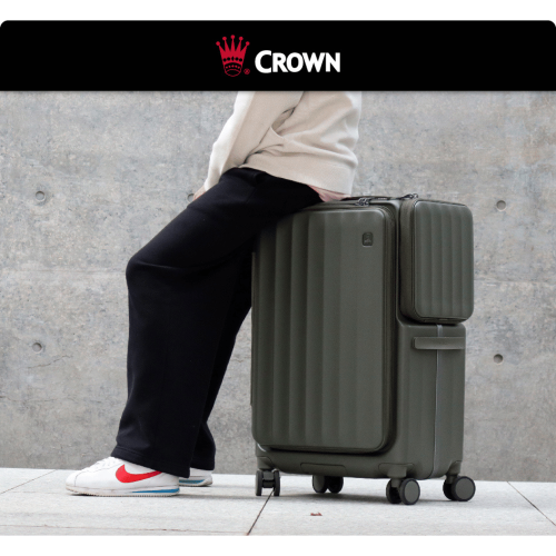 【CROWN】WAVE 19.5吋 26吋 29吋 前開式側袋磁吸行李箱 | 趣買購物