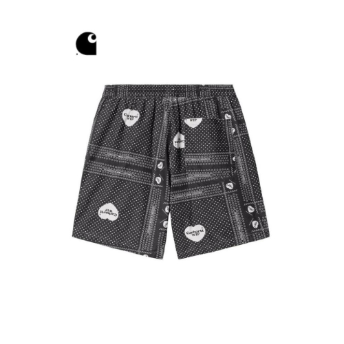二手9.5 Carhartt Slater Swim Trunks Heart Bandana Print 黑色｜S號