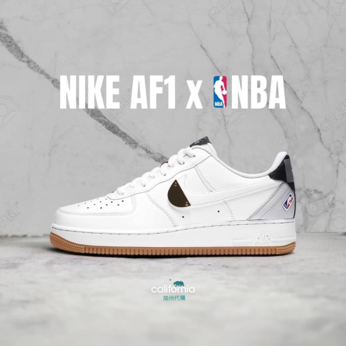 ?NIKE NBA X 聯名NIKE Air Force 1 Low White/Grey/Gum 白灰 男女通用款CT