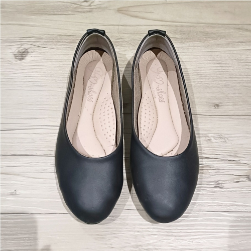 二手 FM SHOES 圓頭平底包鞋 黑色 36