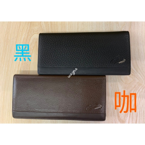 鱷魚Crocodile牛皮長夾 皮夾0103-33512咖啡色、33511黑色