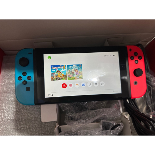 「Amy小店」二手有盒過保 switch 第一代 電力加強版
