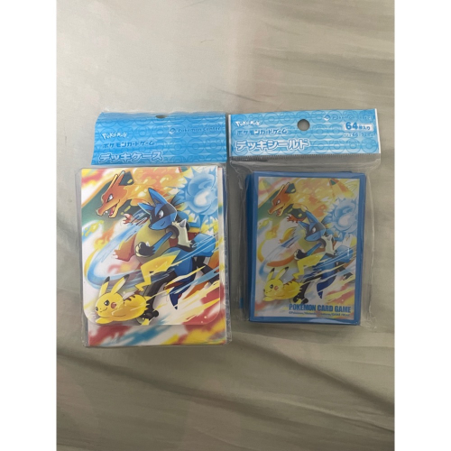 PTCG 日本寶可夢中心限定 日文版 路卡利歐 噴火龍 皮卡丘卡套卡盒組