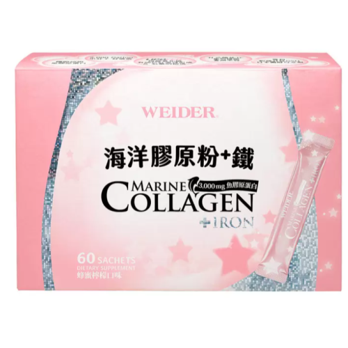 好市多商品-威德 海洋膠原粉 + 鐵 60 包