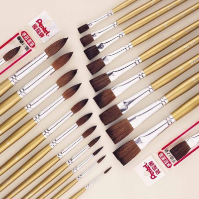 飛龍PENTEL ZBS1 圓頭水彩筆 0-20號 壓克力顏料可用 畫筆