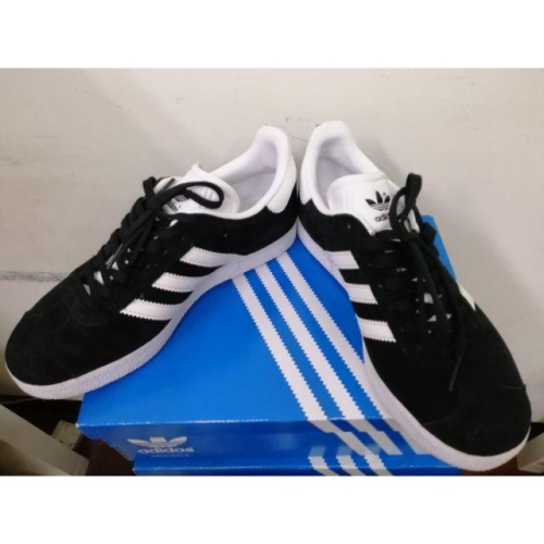 ADIDAS ORIGINALS GAZELLE 黑白 金標 經典復古鞋 BB5476 水原希子 23.5