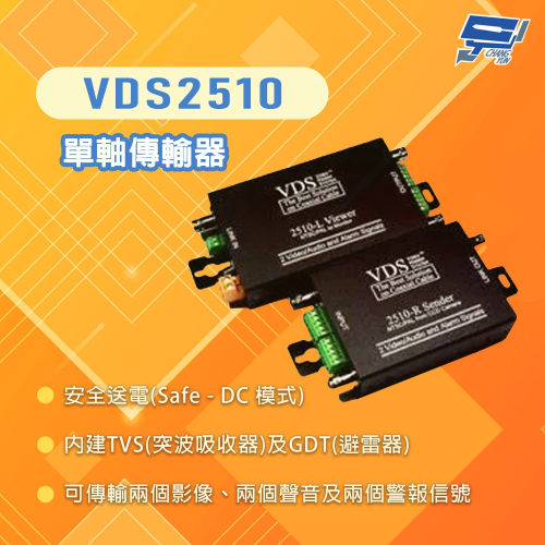 昌運監視器 VDS2510 單軸傳輸器 可傳輸2視訊 + 2音訊 + 2警報 (請來電洽詢)