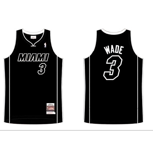 #3 Wade 熱火 2010 復古黑 M&N 球員版 AU 球衣