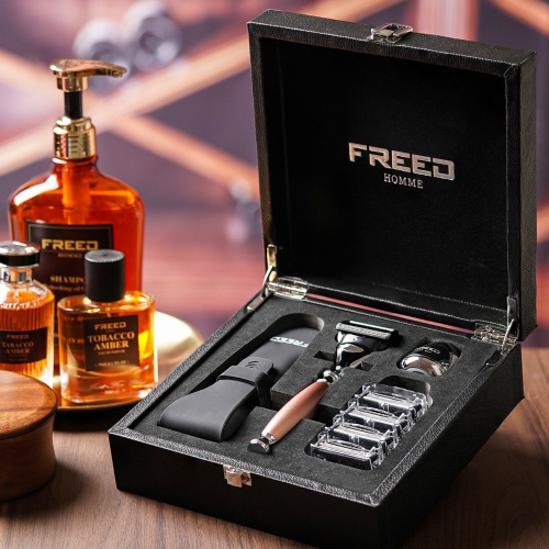 【FREED】兩週年特仕款 尊爵四件組刮鬍刀禮盒 - 玫瑰金