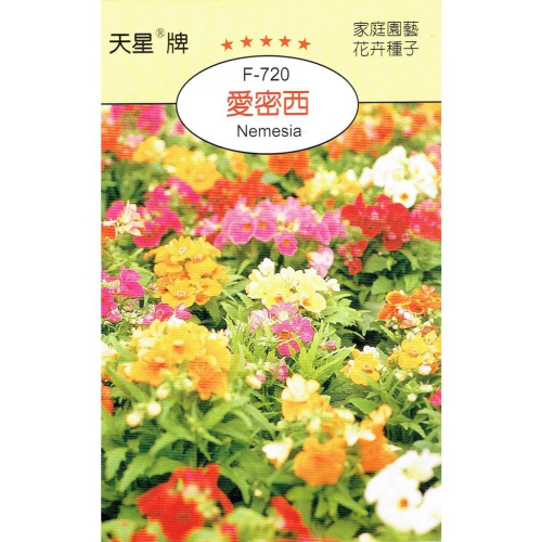 四季園 愛密西 囊距花【穗耕種苗】天星牌 花卉原包裝種子 新鮮種子