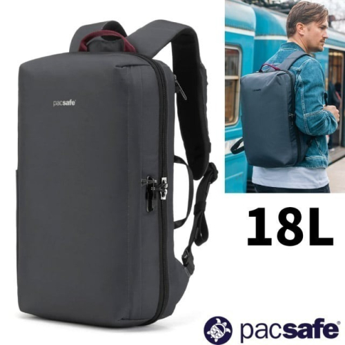 【Pacsafe】送》防盜商務電腦背包 18L V 16吋筆電 防偷防搶 書包 手提包 公事包 文件包 30635144