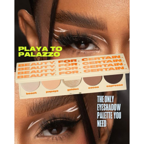 現貨BEAUTY FOR CERTAIN playa to palazzo 五色眼影盤 彩妝 眼影盤大地色霧面珠光眼影