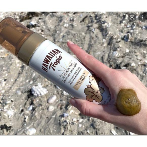 ?熱帶夏威夷 Hawaiian Tropic 仿曬慕斯?快速小麥色 仿曬劑 Light Medium 助曬不用曬太陽