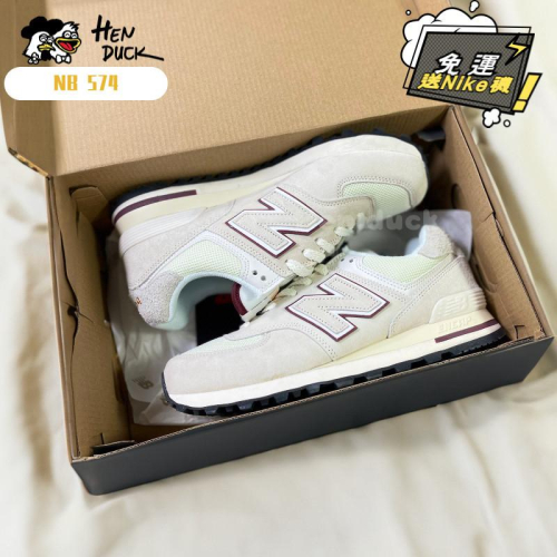 韓國代購 New balance 574 米白紅 老爹鞋 慢跑鞋 運動休閒鞋 男女同款 NB574情侶鞋 U574OP2