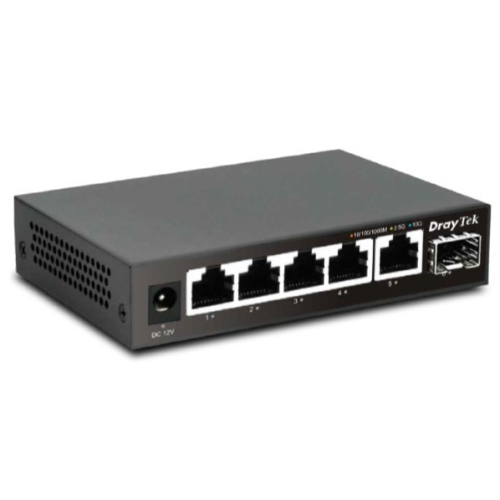 @電子街3C特賣會@全新 居易 VigorSwitch Q60x 5 port 2.5G 無網管 1 port SFP+