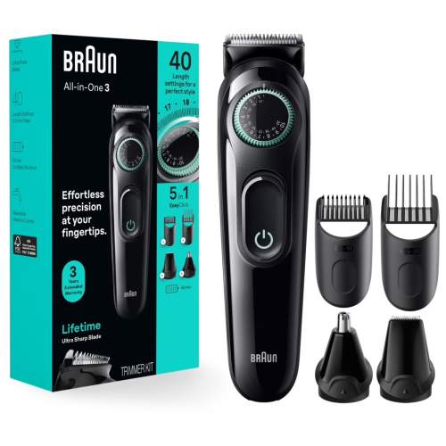 【叮噹電子】全新Braun 百靈 AIO3450 3系列多功能造型套裝五合一男士理容工具