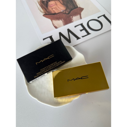 MAC魅可小金盒雙色修容高光生薑高光+Omega鼻影眼影7g