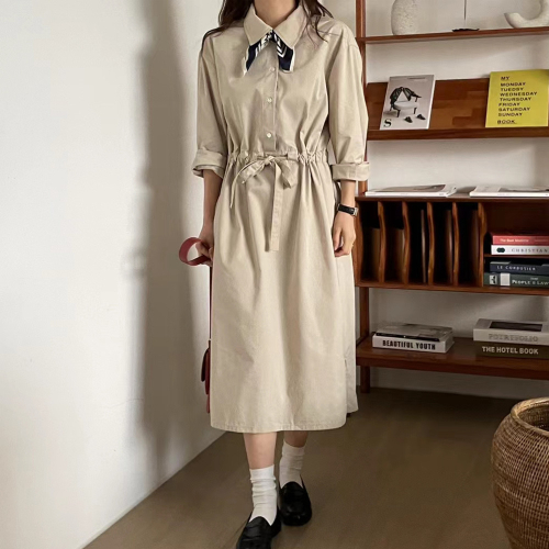 韓國選物｜書卷女孩抽繩洋裝 (2色)