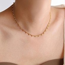 項鍊【MONTE TE手作飾品】精緻迷你簡約掛小金豆項鍊