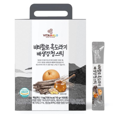 [粉是愛吃］免運 VITAHALO 黑桔梗梨生薑隨身包10g*100入 身體好隨身攜帶好方便?