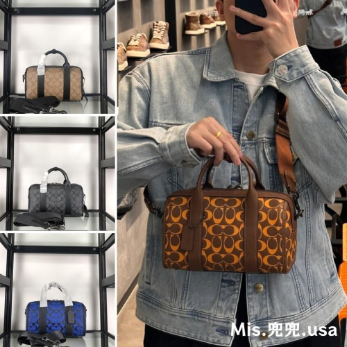 保固 現貨 COACH 蔻馳包包 Mis.兜兜 經典男生枕頭包 行李包 單肩斜挎包 側背包 男生包包 時尚百搭