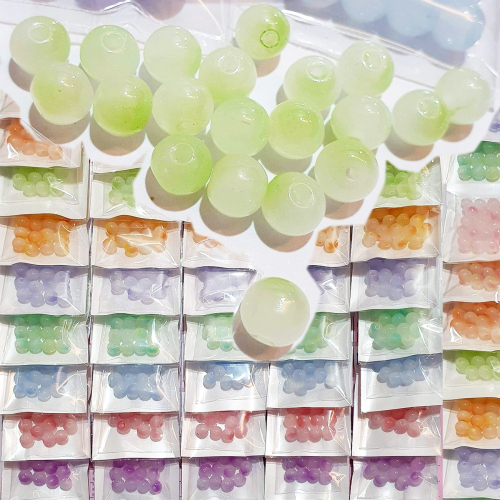 西西手工藝材料 26108 雙色仿玉珠8mm(約20入) 玻璃珠 雙色圓珠 髮簪仿玉圓珠 漸層珠 大珠子 散珠 滿額免運