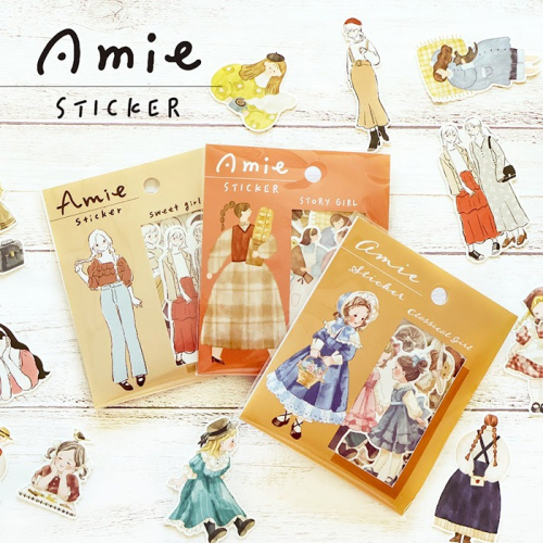 【莫莫日貨】日本製 MIND WAVE 2024 9月新品 Amie系列 上質紙 人物貼紙包 貼紙 貼紙包 (全3款)