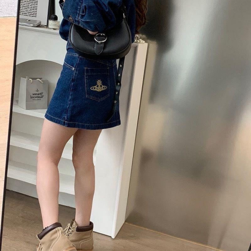牛仔裙 Vivienne Westwood 水洗復古短裙 裙子 經典土星日式復古 清爽有氣質 私留 推！