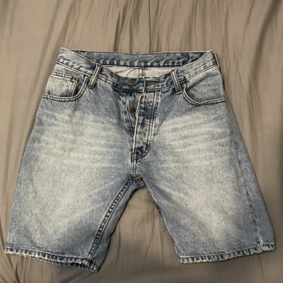 Cheap Monday 修身水洗藍色多口袋牛仔短褲Size W31 八成新