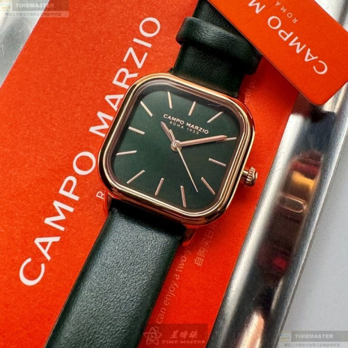 CampoMarzio手錶,編號CMW0015,26mm玫瑰金錶殼,綠錶帶款