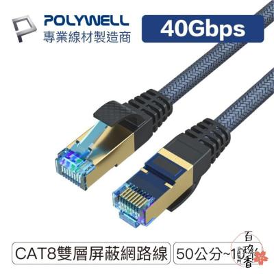 POLYWELL 超高速 網路線 50公分~10米 40Gbps RJ45 福祿克認證 寶利威爾