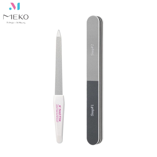MEKO 專業四面拋光條+銼刀(2入) /磨甲器/指甲銼