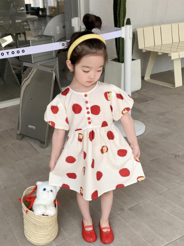 寶貝童裝女童連身裙夏季2023新款兒童夏款裙子洋裝女孩寶寶洋氣時髦夏裝公主裙