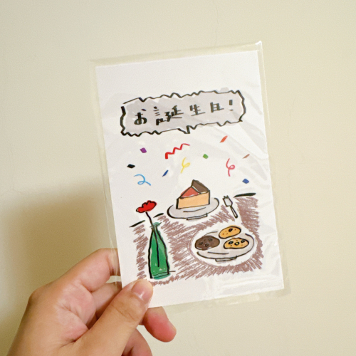 食料品制作所 生日卡片 生日卡 萬用卡 明信片 草莓蛋糕 餅乾 插圖