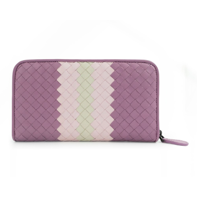 BOTTEGA VENETA BV 經典撞色編織拉鍊長夾 __DVSHOP 保證正貨 台灣現貨不用等