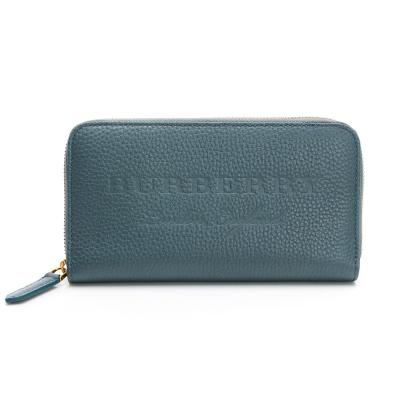 BURBERRY 巴寶莉 壓紋素面拉鍊長夾__DVSHOP 保證正貨 台灣現貨不用等