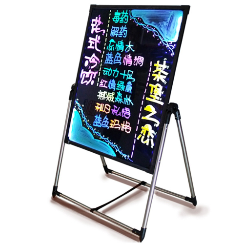 LED電子熒光板【新北現貨】廣告牌發光屏 螢光板 充電廣告展示板 免安裝 電子黑板立式手寫寫字板 可調高 商用宣傳 免運