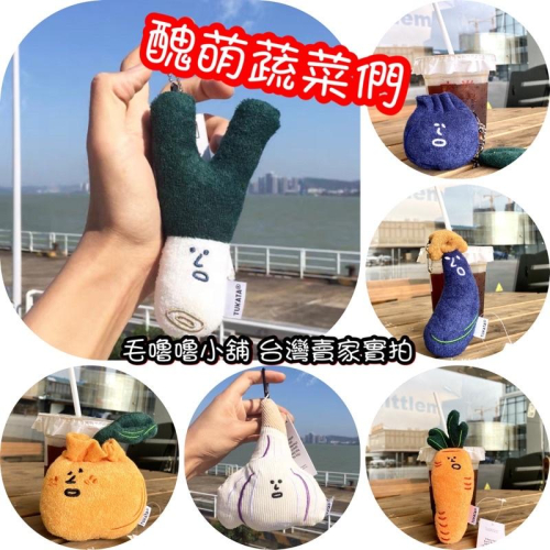 台灣現貨-韓系杏鮑菇/青蔥/蒜頭/紅蘿蔔/藍莓/橘子/黑蔥/黑杏鮑菇蔬菜吊飾掛件鑰匙圈娃娃