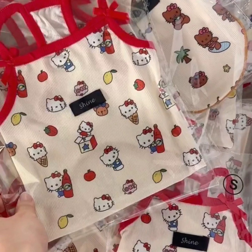 ♡【 L85 現貨+預購 】 KITTY凱蒂貓/烤焦kitty系列蝴蝶結涼感衣 涼涼衣 彈力大