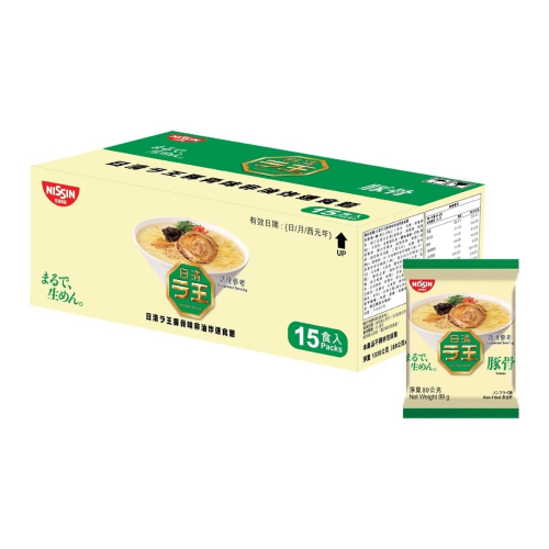 #149884 日清 拉王豚骨味非油炸速食麵 98公克 X 15包