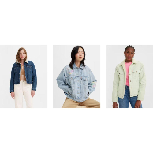 【換季折扣XS-XXL】美國LEVI S 女款 寬鬆 多色 合身 丹寧外套 牛仔夾克 背心 保暖 防風外套 多款優惠