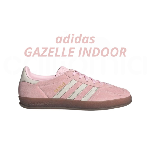 ?adidas GAZELLE INDOOR 休閒鞋 JI2716 粉白色｜粉紅色｜白色｜焦糖底｜皮革｜麂皮｜平底鞋