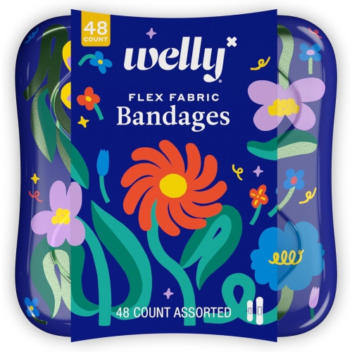 ?Will PaPa美國代購?Welly 威利勇敢徽章 貼紙 48片含鐵盒 - 花朵系列