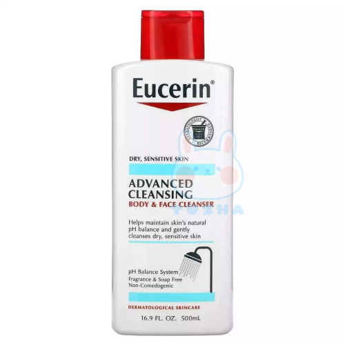 【Eucerin 伊思妮】高級清潔沐浴乳(16.9oz/500ml)【7179】
