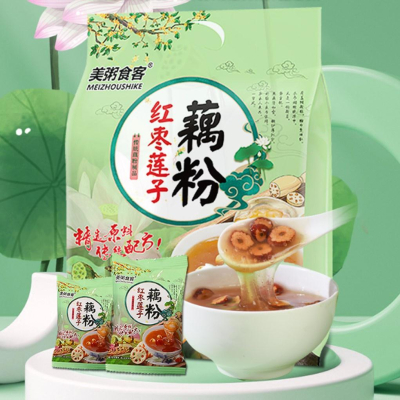 【現貨+預購】桂花堅果蓮藕粉 袋裝蓮藕粉 沖泡蓮藕粉 桂花堅果蓮藕 紅棗蓮子藕粉免煮沖飲代餐早餐飽腹食品露營