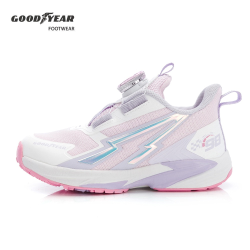 GOODYEAR 固特異 旋轉鞋扣 滑步車鞋 緩震 輕量 透氣 男童 球鞋 運動鞋 慢跑鞋 兒童運動鞋 足弓機能鞋墊 粉