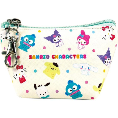[日本帶回] Sanrio 三麗鷗 三角 合成皮革 零錢包 小錢包 錢包 收納包 小物包 萬用包 附掛鉤 防水 現貨