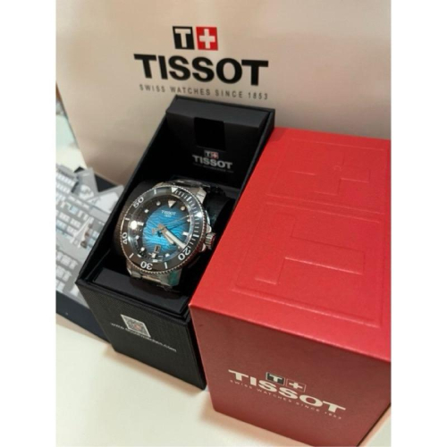 Tissot seastar 2000 湖水綠 鋼錶帶款 機械錶 ?