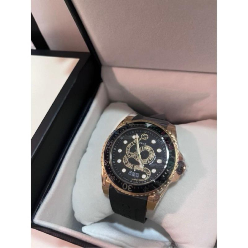 Gucci 金蛇 中性錶 矽膠錶帶 保證正品 ✅